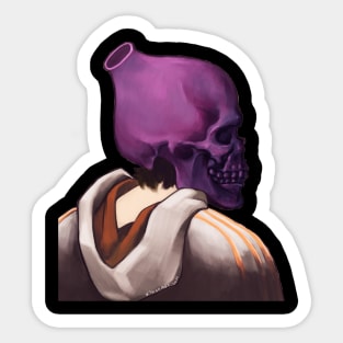 Purple Skull Punk Sticker